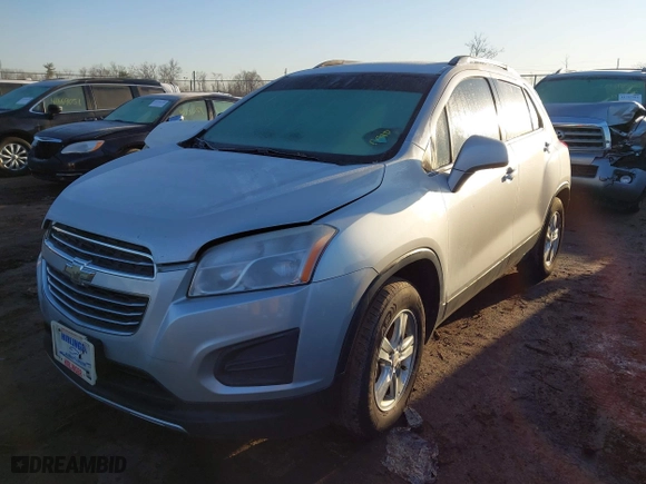 2016 Chevrolet Trax LT with VIN KL7CJPSB4GB607368, listed as a IAAI auction lot 41765240 with 108,944 mi miles. Bid and sale history available at carsss.com. Image 18.