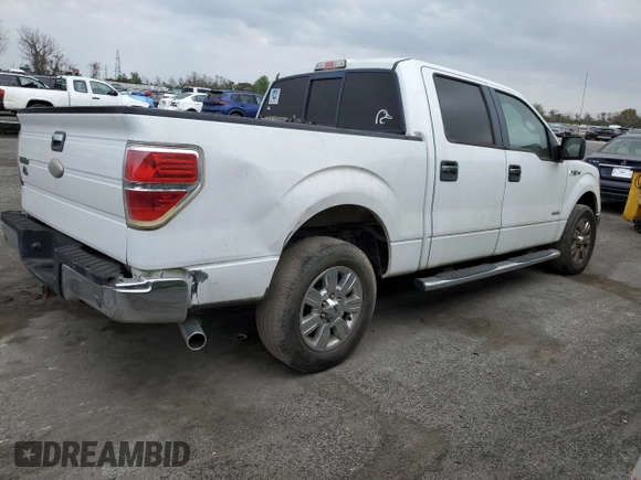 2012 Ford F-150 XL with VIN 1FTFW1CT0CFA02143, listed as a Copart auction lot 44970104 with 151,473 mi miles and Clean Title. Bid and sale history available at carsss.com. Image 3.