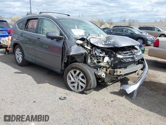 2015 Honda CR-V EX-L with VIN 2HKRM4H74FH618115, listed as a IAAI auction lot 42045882 with 224,818 mi miles. Bid and sale history available at carsss.com. Image 1.