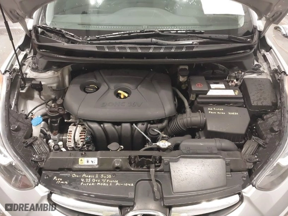 2013 Hyundai Elantra GLS PZEV with VIN 5NPDH4AE1DH445352, listed as a IAAI auction lot 41450395 with 93,248 mi miles. Bid and sale history available at carsss.com. Image 10.
