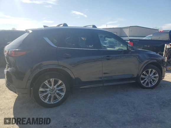 2025 Mazda CX-5 2.5 S Premium Plus Package with VIN JM3KFBEM9S0568966, listed as a Copart auction lot 49114635 with 7,235 mi miles and Salvage Title. Bid and sale history available at carsss.com. Image 3.
