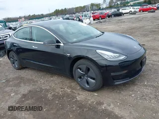 2019 Tesla Model 3 Mid Range with VIN 5YJ3E1EA2KF395549, listed as a IAAI auction lot 41895977 with 97,108 mi miles. Bid and sale history available at carsss.com. Image 1.
