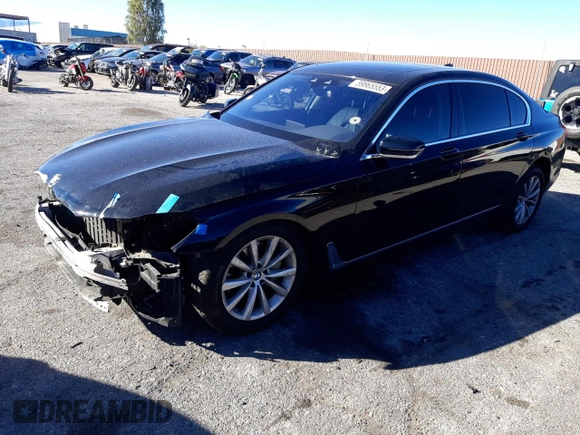 2019 BMW 7 Series 740i with VIN WBA7E2C50KB217782, listed as a Copart auction lot 39865553 with 65,495 mi miles. Bid and sale history available at carsss.com. Image 1.