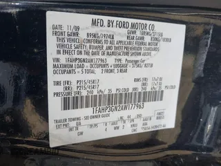 2010 Ford Focus SES with VIN 1FAHP3GN2AW177963, listed as a IAAI auction lot 41848717 with 71,326 mi miles. Bid and sale history available at carsss.com. Image 9.