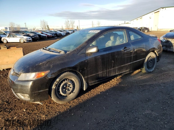 2008 Honda Civic Cpe DX with VIN 2HGFG12258H007657, listed as a Copart auction lot 76782534 with 181,987 mi miles and Salvage Title. Bid and sale history available at carsss.com. Image 1.