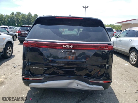 2022 Kia Carnival LXS with VIN KNDNB4H34N6161672, listed as a Copart auction lot 57750174 with 23,220 mi miles and Salvage Title. Bid and sale history available at carsss.com. Image 6.