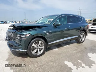 2022 Genesis GV80 with VIN KMUHB4SB8NU093544, listed as a Copart auction lot 52967045 with 14,602 mi miles and Salvage Title. Bid and sale history available at DreamBid. Image 1.