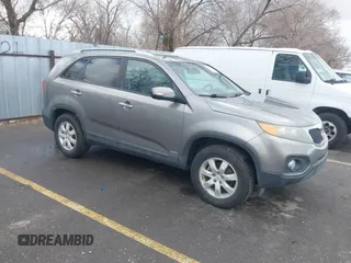 2011 Kia Sorento LX with VIN 5XYKTDA15BG055068, listed as a IAAI auction lot 41811844 with 168,685 mi miles. Bid and sale history available at carsss.com. Image 1.