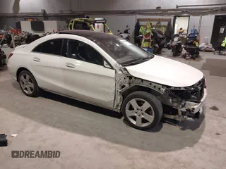 2015 Mercedes-Benz CLA 250 with VIN WDDSJ4GB7FN211542, listed as a IAAI auction lot 41239584 with 108,433 mi miles and . Bid and sale history available at DreamBid. Image 1.