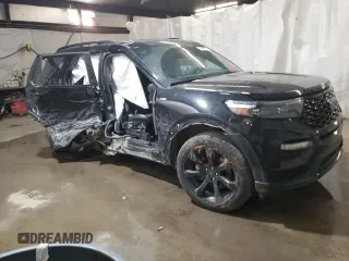 2023 Ford Explorer ST-Line with VIN 1FMSK8KH4PGA94157, listed as a Copart auction lot 48852515 with 37,842 mi miles and Salvage title. Bid and sale history available at DreamBid. Image 4.