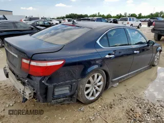 2007 Lexus LS 460 with VIN JTHBL46F175051764, listed as a Copart auction lot 58608215 with 178,084 mi miles and Salvage title. Bid and sale history available at DreamBid. Image 3.