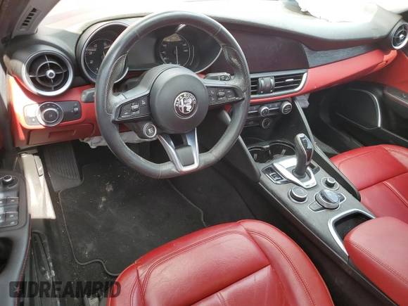 2020 Alfa Romeo Giulia with VIN ZARFAMAN7L7638353, listed as a Copart auction lot 54167255 with Not provided miles and Salvage title. Bid and sale history available at DreamBid. Image 8.
