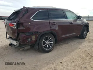 2018 Toyota Highlander SE with VIN 5TDKZRFH9JS251520, listed as a Copart auction lot 80555354 with Not provided miles and Salvage title. Bid and sale history available at DreamBid. Image 3.