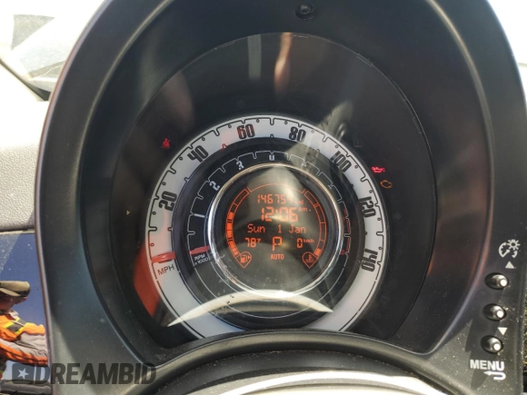 2015 FIAT 500 Pop с VIN 3C3CFFAR8FT657611, выставлен на аукционе Copart как лот 59557235 с пробегом 146 754 миль миль и Списание • Salvage title. История ставок и продаж доступна на DreamBid. Изображение 9.