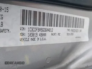 2016 Dodge Dart SXT with VIN 1C3CDFBA9GD604812, listed as a IAAI auction lot 41959335 with 79,231 mi miles and . Bid and sale history available at carsss.com. Image 9.