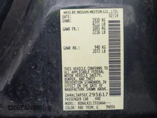 2014 Nissan Altima SV with VIN 1N4AL3AP5EC295617, listed as a IAAI auction lot 41721867 with 170,373 mi miles and . Bid and sale history available at DreamBid. Image 9.