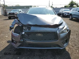 2019 Infiniti Q50 Luxe with VIN JN1EV7AR7KM557600, listed as a Copart auction lot 65713405 with 48,542 mi miles and Salvage title. Bid and sale history available at DreamBid. Image 5.