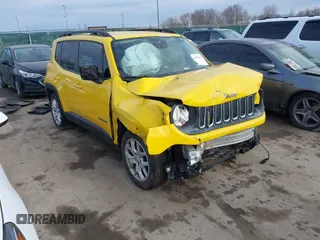 2016 Jeep Renegade Latitude with VIN ZACCJABT1GPE29482, listed as a IAAI auction lot 41694187 with Not Provided miles and . Bid and sale history available at carsss.com. Image 1.