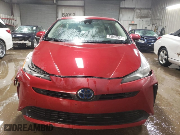 2019 Toyota Prius L Eco z VIN JTDKARFUXK3075083, wystawiony jako Copart lot #43968505 z przebiegiem 72 396 mil mil oraz Szkoda całkowita • Salvage title. Historia ofert i sprzedaży dostępna na DreamBid. Obrazek 5.