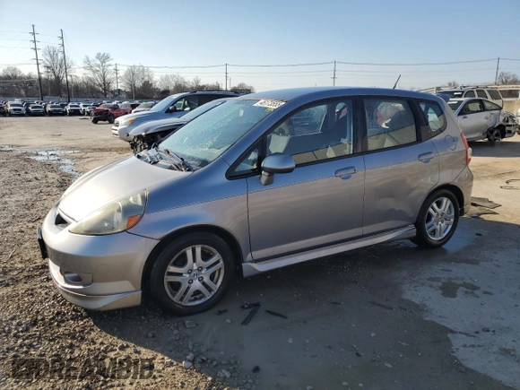 2007 Honda Fit Sport with VIN JHMGD38687S067651, listed as a Copart auction lot 46173555 with 170,784 mi miles and Salvage Title. Bid and sale history available at carsss.com. Image 1.