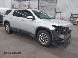 2019 Chevrolet Traverse LT z VIN 1GNERHKW2KJ166133, wystawiony jako IAAI lot #41424442 z przebiegiem 95 952 mil mil oraz . Historia ofert i sprzedaży dostępna na DreamBid. Obrazek 1.