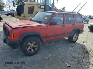 1997 Jeep Cherokee Sport with VIN 1J4FT68S6VL600838, listed as a Copart auction lot 88956065 with 0 mi miles and Salvage Title. Bid and sale history available at carsss.com. Image 1.