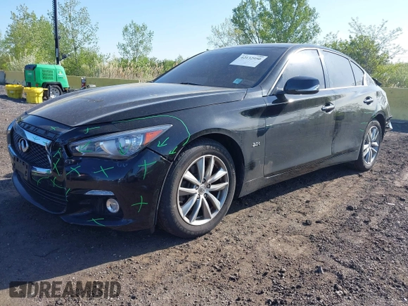 2016 Infiniti Q50 with VIN JN1EV7AR2GM341323, listed as a IAAI auction lot 42132950 with 104,943 mi miles and . Bid and sale history available at DreamBid. Image 2.
