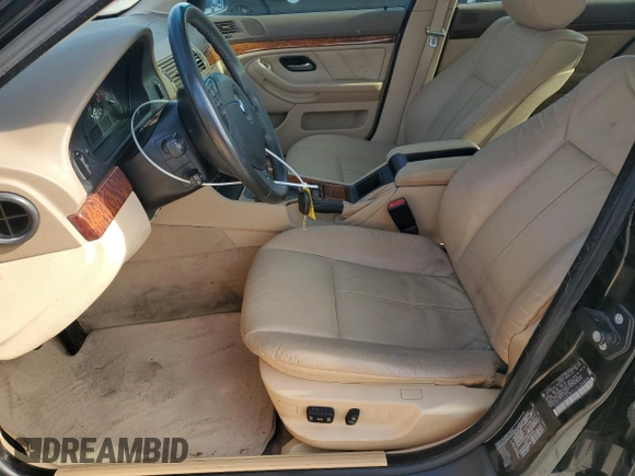 2000 BMW 5 Series 528iA with VIN WBADM6349YGU04874, listed as a Copart auction lot 45578875 with 89,674 mi miles and Salvage Title. Bid and sale history available at carsss.com. Image 7.