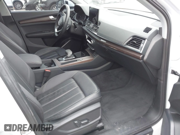 2023 Audi Q5 S line Premium with VIN WA1GAAFY9P2135453, listed as a IAAI auction lot 42030044 with 27,690 mi miles and . Bid and sale history available at DreamBid. Image 5.