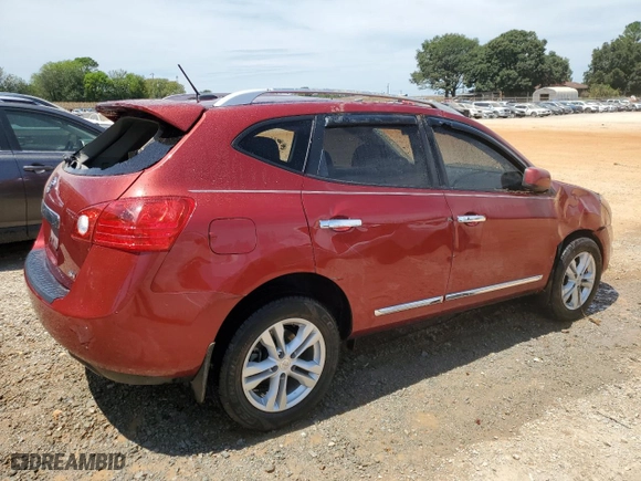 2013 Nissan Rogue S with VIN JN8AS5MTXDW006122, listed as a Copart auction lot 66908604 with 108,543 mi miles and Salvage Title. Bid and sale history available at carsss.com. Image 3.