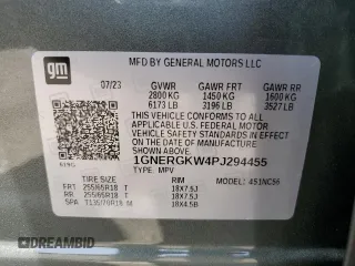 2023 Chevrolet Traverse LT Cloth with VIN 1GNERGKW4PJ294455, listed as a Copart auction lot 67974524 with 7,178 mi miles and Salvage Title. Bid and sale history available at carsss.com. Image 13.