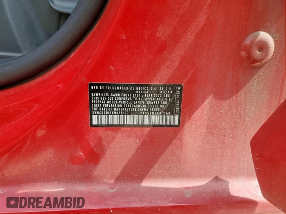 2019 Volkswagen Jetta S with VIN 3VWC57BU9KM055177, listed as a Copart auction lot 57870385 with 51,064 mi miles and Salvage title. Bid and sale history available at DreamBid. Image 13.
