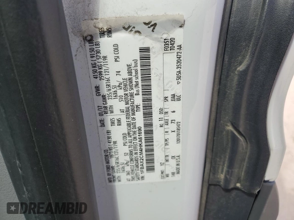 2017 Ford Transit XL с VIN 1FBAX2CM4HKA61690, выставлен на аукционе Copart как лот 51584905 с пробегом 21 048 миль миль и Списание • Salvage title. История ставок и продаж доступна на DreamBid. Изображение 14.