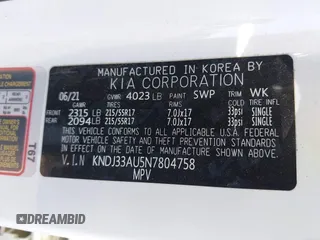 2022 Kia Soul EX with VIN KNDJ33AU5N7804758, listed as a IAAI auction lot 41678596 with 31,593 mi miles. Bid and sale history available at carsss.com. Image 9.