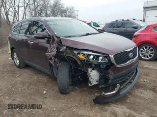 2017 Kia Sorento LX with VIN 5XYPG4A37HG217416, listed as a IAAI auction lot 41851505 with 109,140 mi miles. Bid and sale history available at carsss.com. Image 1.
