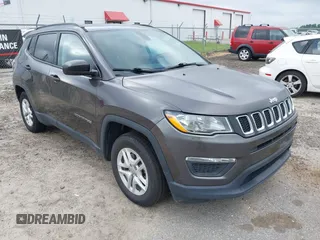 2018 Jeep Compass Sport with VIN 3C4NJCABXJT271687, listed as a IAAI auction lot 42644247 with 124,233 mi miles and . Bid and sale history available at DreamBid. Image 1.