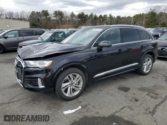 2021 Audi Q7 Premium with VIN WA1AXAF76MD016948, listed as a Copart auction lot 50158175 with 55,868 mi miles and Salvage title. Bid and sale history available at DreamBid. Image 1.