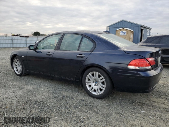 2007 BMW 7 Series 750i with VIN WBAHL835X7DT08910, listed as a Copart auction lot 45055265 with 145,050 mi miles and Clean title. Bid and sale history available at DreamBid. Image 2.