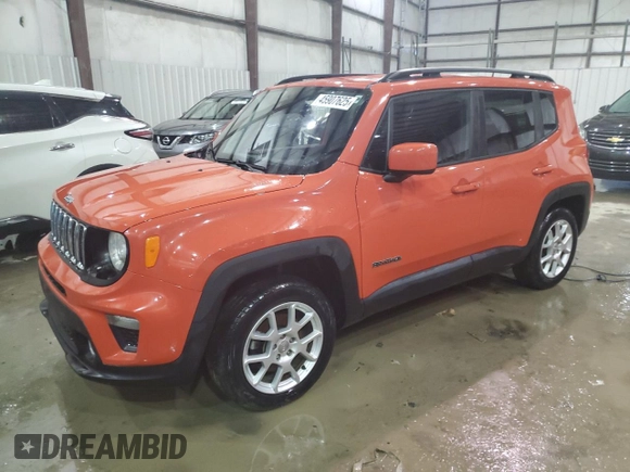 2021 Jeep Renegade Latitude z VIN ZACNJDBB9MPM22242, wystawiony jako Copart lot #45907625 z przebiegiem 46 940 mil mil oraz Nie do naprawy • Non repairable. Historia ofert i sprzedaży dostępna na DreamBid. Obrazek 1.