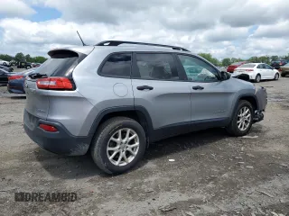 2017 Jeep Cherokee Sport with VIN 1C4PJMAB4HW646802, listed as a Copart auction lot 56667035 with 135,049 mi miles and Salvage title. Bid and sale history available at DreamBid. Image 3.