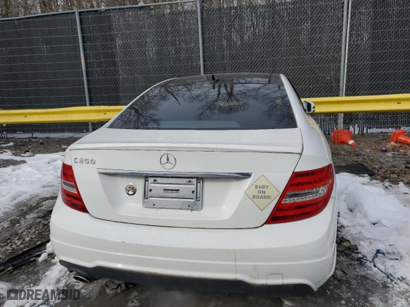2014 Mercedes-Benz C-Class C 250 with VIN WDDGJ4HB8EG260790, listed as a Copart auction lot 88971755 with 0 mi miles and Salvage Title. Bid and sale history available at carsss.com. Image 6.