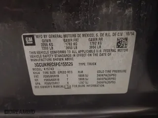 2015 Chevrolet Silverado 1500 LT with VIN 3GCUKREC6FG155529, listed as a IAAI auction lot 41821751 with 157,419 mi miles. Bid and sale history available at carsss.com. Image 9.