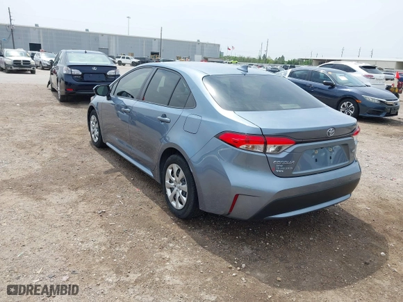 2020 Toyota Corolla LE with VIN JTDEPRAE9LJ115291, listed as a IAAI auction lot 41891753 with 38,665 mi miles. Bid and sale history available at carsss.com. Image 3.