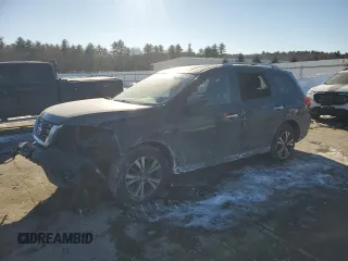 2017 Nissan Pathfinder SV with VIN 5N1DR2MM3HC685214, listed as a Copart auction lot 42679275 with 158,125 mi miles and Salvage Title. Bid and sale history available at carsss.com. Image 1.