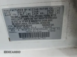 2017 Nissan Note S Plus with VIN 3N1CE2CP1HL367915, listed as a Copart auction lot 59493725 with 94,023 mi miles and Salvage title. Bid and sale history available at DreamBid. Image 13.