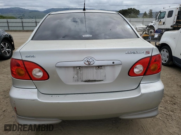 2004 Toyota Corolla CE with VIN 1NXBR32E04Z222122, listed as a Copart auction lot 54275545 with 243,325 mi miles and Clean Title. Bid and sale history available at DreamBid. Image 6.