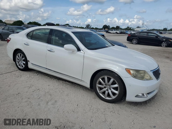 2007 Lexus LS 460 with VIN JTHBL46F275038229, listed as a Copart auction lot 61937645 with 81,691 mi miles and Clean title. Bid and sale history available at DreamBid. Image 4.