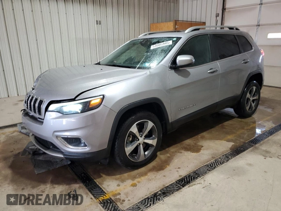 2019 Jeep Cherokee Limited with VIN 1C4PJMDX1KD329862, listed as a Copart auction lot 54005945 with 60,710 mi miles and Salvage Title. Bid and sale history available at DreamBid. Image 1.