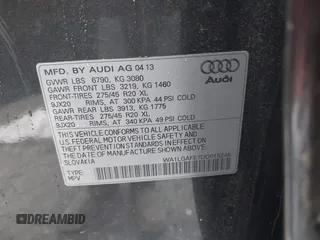 2013 Audi Q7 Premium Plus z VIN WA1LGAFE7DD015248, wystawiony jako IAAI lot #42486389 z przebiegiem 140 083 mil mil oraz . Historia ofert i sprzedaży dostępna na DreamBid. Obrazek 9.