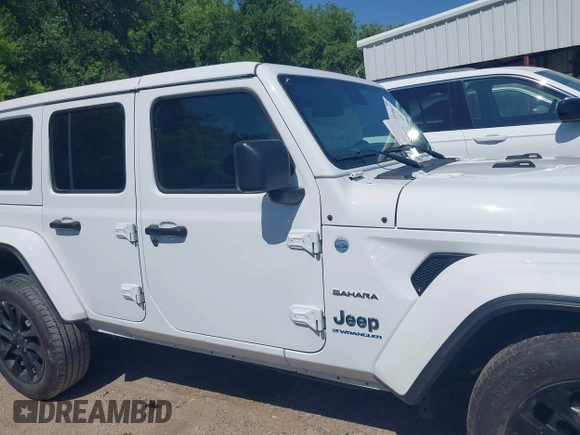 2024 Jeep Wrangler Sahara with VIN 1C4RJXP60RW292413, listed as a IAAI auction lot 42053663 with 22,808 mi miles and . Bid and sale history available at DreamBid. Image 13.